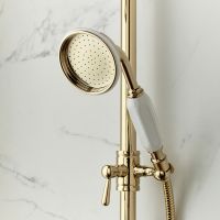 Душевая система Jacob Delafon Cleo 1889 Золото глянцевое арт-E24311-BGG — фото 6, Душевые стойки