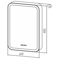 Зеркальный шкаф Silver Mirrors Фиджи 60-3 R с подсветкой Белый арт-LED-00002858 — фото 10, Зеркальные шкафы в ванную