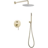 Душевая система Abber Emotion Золото матовое арт-AF8818G — фото 1, Встраиваемые душевые комплекты