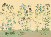 Фреска Ortograf Flora 31130 Фактура бархат FX Флизелин (3,7*2,7) Бежевый/Разноцветный, Цветы/Деревья/Птицы арт-31130 (бархат FX) — фото 2, Фрески