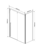 Душевой уголок Vincea Lugano 130х80 профиль Черный стекло прозрачное арт-VSR-1L8013CLB-1 — фото 5, Прямоугольные душевые уголки