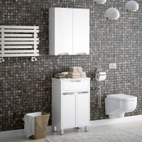 Подвесной шкаф Corozo Монро 55 Белый арт-SD-00000367 — фото 5, Шкафы для ванной