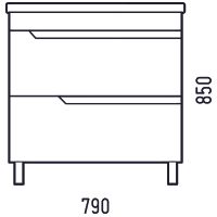 Тумба под раковину Corozo Юрма 80 Z2 Белая арт-SD-00001625 — фото 6, Тумбы под раковину