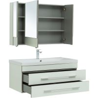 Комплект мебели для ванной Aquanet Верона 100 подвесной Белый арт-287649 — фото 4, Комплекты мебели для ванной