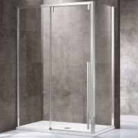 Душевой уголок Vincea Lugano 140х80 профиль Хром стекло прозрачное арт-VSR-1L8014CL-1 — фото 1, Прямоугольные душевые уголки