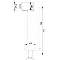 Кронштейн для верхнего душа Aquanet Round AF210-31R-S Сатин арт-245266 — фото 2, Кронштейны для верхнего душа
