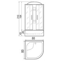 Душевая кабина River Dunay 80x80 МТ с поддоном арт-10000003138 — фото 3, Душевые кабины