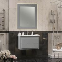 Тумба под раковину Opadiris Луиджи 80 подвесная Серая матовая арт-00-00006180 — фото 5, Тумбы под раковину