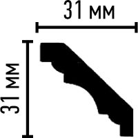 Карниз Decomaster 2400x31x31 мм арт-96681 — фото 3, Карнизы