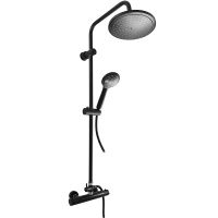 Душевая система Rav Slezak Termostat с термостатом Черный матовый Хром арт-TRM81.5/3CMATC — фото 1, Душевые стойки