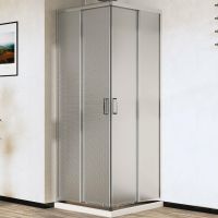 Душевой уголок Vincea City 100х80 профиль Хром стекло текстурное арт-VSS-5CT8010MT — фото 1, Прямоугольные душевые уголки