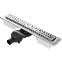 Душевой лоток Berges B1 Antik 600 с решеткой Хром матовый арт-090124 — фото 1, Душевые лотки