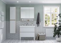 Тумба под раковину Aquaton Сканди 90 подвесная Белый Дуб верона арт-1A251901SDB20 — фото 5, Тумбы под раковину