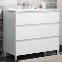 Тумба с раковиной SanVit Авеню-3 120 с фактурой под дерево Лиственница арт-kavenu3120 — фото 1, Тумбы с раковиной