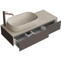 Тумба под раковину Kerama Marazzi Magica 120 MA.120.2\EGR.M подвесная Вечерний серый матовый арт-MA.120.2\EGR.M — фото 3, Тумбы под раковину