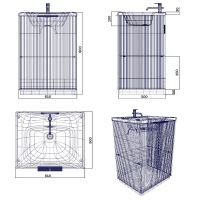 Тумба с раковиной SanVit Рольф 61 Белая глянцевая арт-krolf613d — фото 7, Тумбы с раковиной