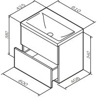 Товар: Тумба под раковину AM.PM Gem 60 подвесная Орех арт-M90FHX0602HF - фото 9 Тумба под раковину AM.PM Gem 60 подвесная Орех арт-M90FHX0602HF — фото 9, Тумбы под раковину