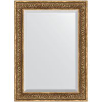 Зеркало Evoform Exclusive 109х79 с фацетом в багетной раме - Вензель бронзовый 101 мм арт-BY 3474 — фото 1, Зеркала в ванную комнату