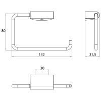 Держатель туалетной бумаги Emco Flow Хром арт-2705 001 00 — фото 4, Держатели туалетной бумаги