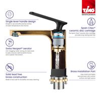 Смеситель для раковины Timo Torne с гигиеническим душем Черный арт-4360/03G — фото 3, Смесители для раковины