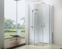 Душевой уголок Berges Solo R 100х100 профиль Хром сильвер стекло прозрачное арт-061120 — фото 2, Душевые уголки четверть круга