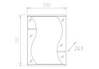 Товар: Зеркальный шкаф Onika Лилия 55.01 L с подсветкой Белый арт-205518 - фото 2 Зеркальный шкаф Onika Лилия 55.01 L с подсветкой Белый арт-205518 — фото 2, Зеркальные шкафы в ванную