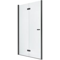 Душевая дверь New Trendy New Soleo Black 120 L профиль Черный стекло прозрачное арт-D-0227A — фото 1, Складные душевые двери