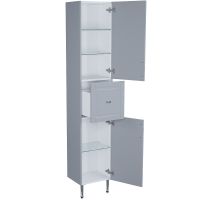 Шкаф пенал Iddis Oxford 36 Светло-серый арт-OXF36L0i97 — фото 4, Пеналы для ванной комнаты