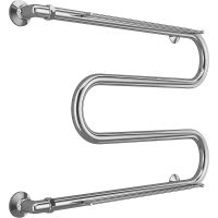 Водяной полотенцесушитель Terminus М-образный с/п (1) 500x700 с полкой Хром, боковое подключение, G 1" НР арт-4620768880353 — фото 1, Водяные полотенцесушители