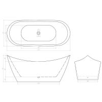 Акриловая ванна Ceruttispa Nemi170II 170x74 СТ10506 без гидромассажа арт-CT10506 — фото 10, Акриловые ванны