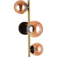 Потолочный светильник Artelamp Gemini Янтарный Полированная медь Черный арт-A2243PL-3PB — фото 2, Подвесные светильники
