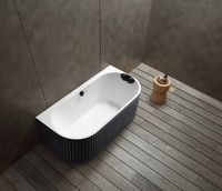 Ванна из искусственного камня Abber Leipzig 170x80 Черно-белая матовая без гидромассажа арт-AM9916BW — фото 3, Ванны из искусственного камня