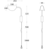 Настенный светильник Maytoni Modern Mollis Черный арт-MOD126WL-01B — фото 4, Бра
