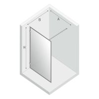 Душевая перегородка New Trendy Avexa Black 110 профиль Черный стекло прозрачное арт-EXK-2052 — фото 5, Душевые перегородки