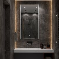 Зеркало Континент Modern 600х1100 с подсветкой с сенсорным выключателем арт-ЗЛП618 — фото 8, Зеркала в ванную комнату