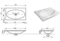 Товар: Раковина Эстет Мальта Люкс 80 Белая арт-ФР-00006323 - фото 5 Раковина Эстет Мальта Люкс 80 Белая арт-ФР-00006323 — фото 5, Раковины встраиваемые сверху