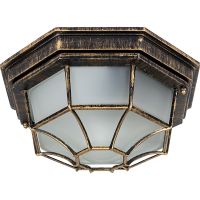 Потолочный светильник Artelamp Pegasus Белый Черный с золотом арт-A3121PF-1BN — фото 1, Уличное освещение