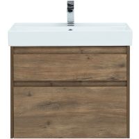 Тумба под раковину Aquanet Nova Lite 75 подвесная Дуб рустикальный арт-249515 — фото 1, Тумбы под раковину