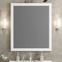 Зеркало Opadiris Омега 75 Белое матовое арт-00-00007362 — фото 2, Зеркала в ванную комнату