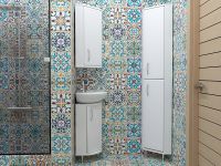 Подвесной шкаф Stella Polar Концепт 30 угловой Белый арт-SP-00000142 — фото 3, Шкафы для ванной