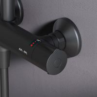 Товар: Душевая система AM.PM Like с термостатом Черная матовая арт-F0780422 - фото 11 Душевая система AM.PM Like с термостатом Черная матовая арт-F0780422 — фото 11, Душевые стойки