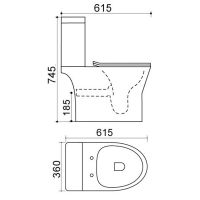 Унитаз компакт Agger с бачком и сиденьем Микролифт арт-AT07000 — фото 4, Напольные унитазы