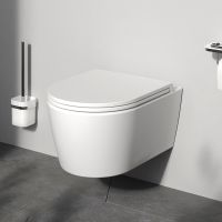 Унитаз AM.PM Func FlashClean подвесной Белый матовый с сиденьем Микролифт арт-C8F1700MWSC — фото 11, Подвесные унитазы