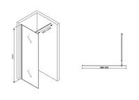 Душевая перегородка Abber Immer Offen 100 профиль Хром стекло прозрачное арт-AG61100 — фото 4, Душевые перегородки