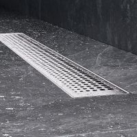 Душевой лоток AM.PM MasterFlow 60 с решеткой Хром матовый Cut Gradient арт-W01SC-P11-060-01SB — фото 7, Душевые лотки