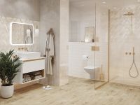 Керамический декор Cersanit Atria вставка листья бежевый 20х44 см арт-15917 — фото 3, Керамическая плитка