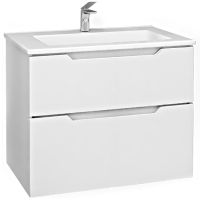 Тумба под раковину Jorno Slide 75 подвесная Белая арт-Sli.01.75/P/W — фото 1, Тумбы под раковину