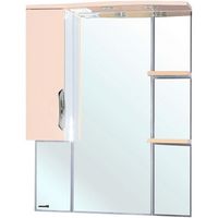 Зеркало со шкафом Bellezza Лагуна 85 L с подсветкой L Бежевое Белое арт-4612114002076 — фото 1, Зеркальные шкафы в ванную