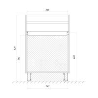 Тумба под раковину 1MarKa Кода 60Н Белая арт-У57594 — фото 11, Тумбы под раковину