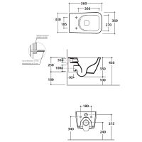 Унитаз Globo Stone подвесной без сиденья арт-STS06.BI — фото 4, Подвесные унитазы